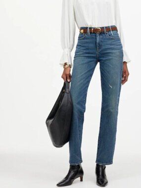 Madewell x Kaihara Denim The Rail Straight Jean in Hornbook Wash Size 28 NWOT